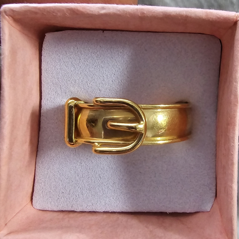 Hermes Gold Scarf Ring Boucle Sellier Belt Design - image 5